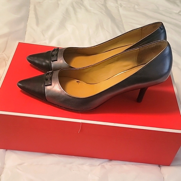 Coach Shoes - Coach Zan heels, 2-tone gunmetal & black